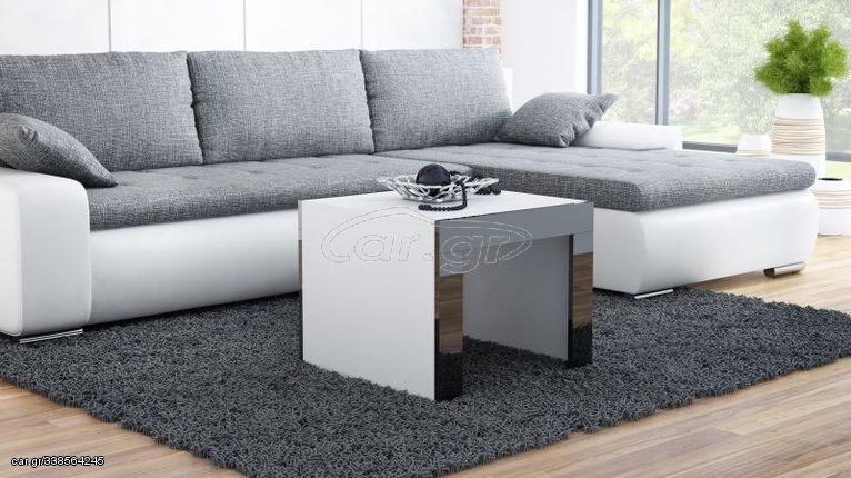 coffe table TESS SQUARE white/black DIOMMI CAMA-TESS-KWADRAT-BI/CZ LISTWA DIOMMI60-20047