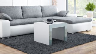 coffe table TESS SQUARE white/grey DIOMMI CAMA-TESS-KWADRAT-BI/SZ LISTWA DIOMMI60-20048