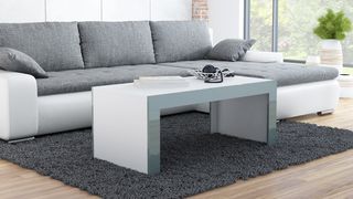 coffe table TESS white/grey lath DIOMMI CAMA-TESS-BIAŁY/SZARA LISTWA DIOMMI60-20042