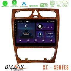 Bizzar XT Series Mercedes C Class (W203) 4Core Android12 2+32GB Navigation Multimedia 9" (Wooden Style)