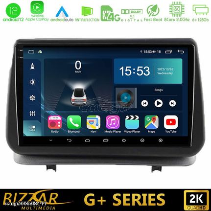 Bizzar G+ Series Renault Clio 2005-2012 8core Android12 6+128GB Navigation Multimedia Tablet 9"