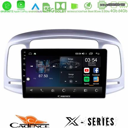 Cadence X Series Hyundai Accent 2006-2011 8core Android12 4+64GB Navigation Multimedia Tablet 9"