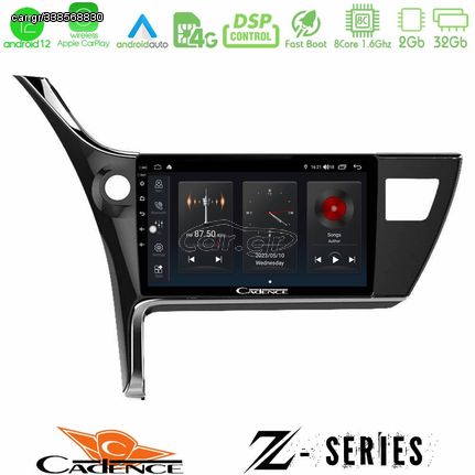Cadence Z Series Toyota Corolla 2017-2018 8core Android12 2+32GB Navigation Multimedia Tablet 10"