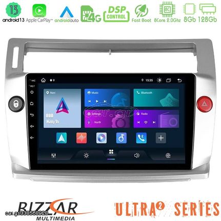 Bizzar Ultra Series Citroen C4 2004-2010 8core Android13 8+128GB Navigation Multimedia Tablet 9"