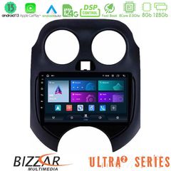 Bizzar Ultra Series Nissan Micra 2011-2014 8core Android13 8+128GB Navigation Multimedia Tablet 9"