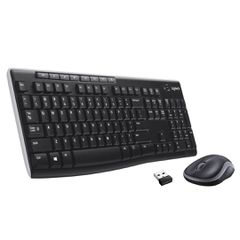 Logitech 920-004508 keyboard Mouse included Home RF Wireless QWERTY US International Black, Silver