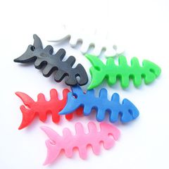 Fish-shaped headphone cable wrap - white-thumb-1