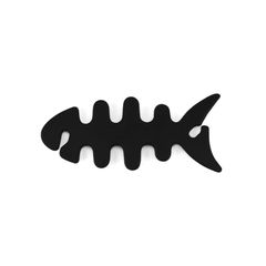 Fish-shaped headphone cable wrap - black-thumb-0
