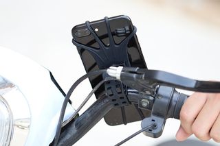Swivel silicone bike holder with replaceable head - black-thumb-1