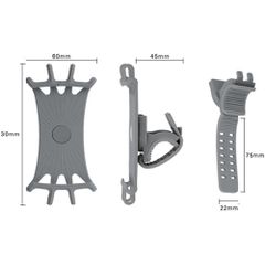 Swivel silicone bike holder with replaceable head - black-thumb-4