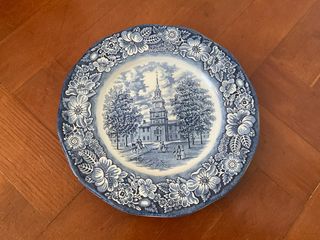 Συλλεκτικο πιατο αγγλιας  Staffordshire  liberty blue 