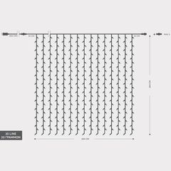 ΚΟΥΡΤΙΝΑ, 360 LED 3MM, 36V, ΕΠΕΚΤΑΣΗ ΩΣ 3, ΜΕ ΜΕΤΑΣΧΗΜΑΤΙΣΤΗ