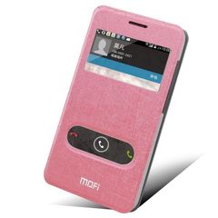 Θήκη HUAWEI Ascend G620 MOFI flip wallet δερματίνη ροζ