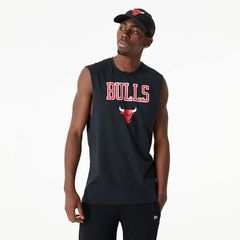 NEW ERA CHICAGO BULLS NBA TEAM LOGO TANK T-SHIRT BLACK 60357039 60357039