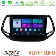 MEGASOUND - Bizzar Ultra Series Jeep Compass 2017> 8core Android13 8+128GB Navigation Multimedia Tablet 10"