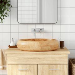 Νιπτήρας Οβάλ Καφέ 59 x 40 x 15 εκ. Κεραμικός 155079
