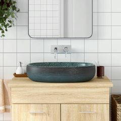 Νιπτήρας Οβάλ Τιρκουάζ 59 x 40 x 14 εκ. Κεραμικός 155101