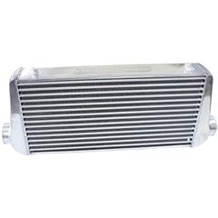 600x300x76mm Street Series Aluminium Intercooler, Polished Finish 3" Slip On Inlet and Outlet with 2 M8x1.25mm Mounting Bosses