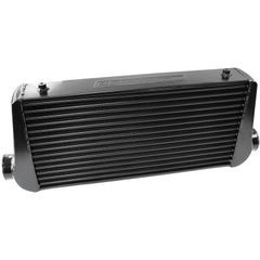 600x300x76mm Street Series Aluminium Intercooler, Black Finish 3" Slip On Inlet and Outlet with 2 M8x1.25mm Mounting Bosses