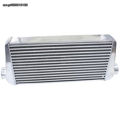 600x300x100mm Street Series Aluminium Intercooler, Polished Finish 3" Slip On Inlet and Outlet with 2 M8x1.25mm Mounting Bosses