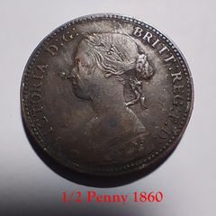 Μεγάλη Βρετανία - Νόμισμα 1/2 Penny 1860 - Βασίλισσα Βικτώρια 