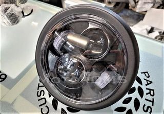 ΦΑΝΑΡΙ ΜΠΡΟΣΤΑ ΜΑΥΡΟ LED !!! 12V 55 / 60W ANGEL EYES MotorDMS