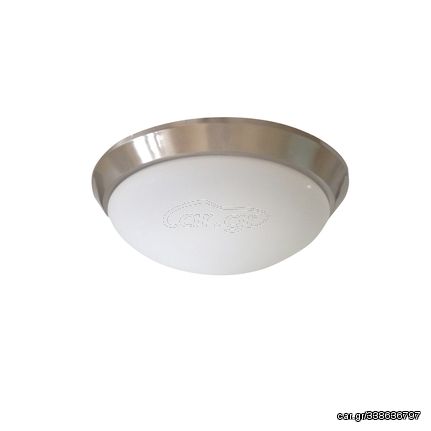 Πλαφονιέρα Οροφής Μεταλλική Ασημί E27 24cm 613 Φ24 SOL COLLECTION Homelighting 77-1898