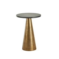 Liberta CONO COFFEE TABLE ΜΑΥΡΟ ANTIQUE BRASS 36x36xH51cm 36x36xH51cm 04-0884