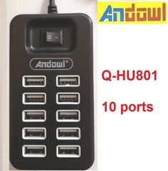 USB 2.0 Hub ΜΕ ΔΙΑΚΟΠΤΗ 10 ΘΥΡΩΝ USB-A, Q-HU801