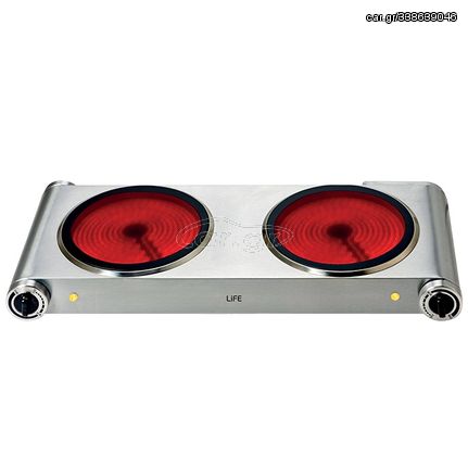 ΚΕΡΑΜΙΚΗ ΕΣΤΙΑ ΔΙΠΛΗ 2400W LIFE CERAMICA Double