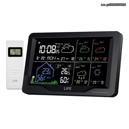ΜΕΤΕΡΩΡΟΛΟΓΙΚΟΣ ΣΤΑΘΜΟΣ 7.5" WiFi LIFE STEPPE Smartweather TUYA