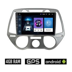 HYUNDAI i20 (2008 - 2013) Android οθόνη αυτοκίνητου 4GB με Ελληνικό GPS και WI-FI Youtube (ηχοσύστημα αφής 9" ιντσών OEM Playstore MP3 USB Radio Bluetooth Mirrorlink εργοστασιακή 4x60W navi)