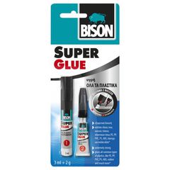 ΚΟΛΛΑ ΠΛΑΣΤΙΚΩΝ BISON SUPER GLUE ALL PLASTIC 3ml+2gr 7000850