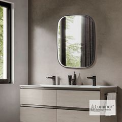 Καθρέπτης Μπάνιου FIZ 60x80 Luminor Black Brushed FIZ6080-410