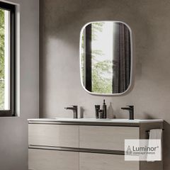 Καθρέπτης Μπάνιου FIZ 60x80 Luminor Inox Brushed FIZ6080-111