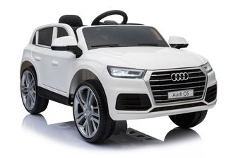 Audi Q5 White - Electric Ride On Car - Rubber Wheels Leather Seats 2,4G Remote