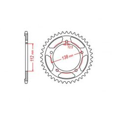 ΓΡΑΝΑΖΙΑ ΤΡΟΧΟΥ 0302/Z43 CBR600F(HA11243 502-01-011243) - 510-01-13000