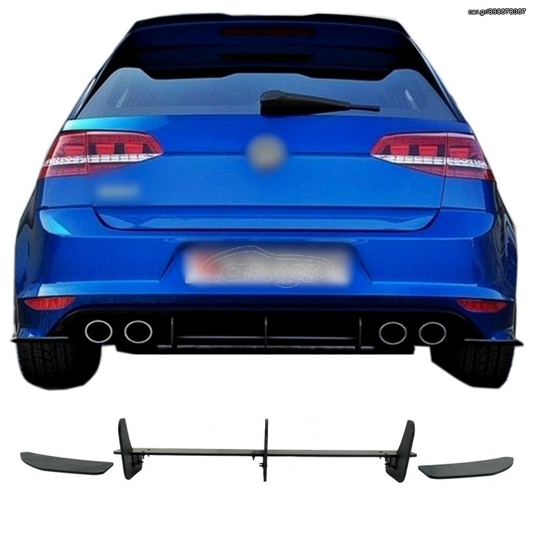 Diffuser Shark Πίσω VW Golf  7 R 12-17 