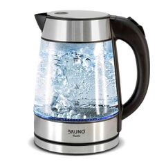 Βραστήρας νερού χωρητικότητας 1.7L ισχύος 2200W γυάλινος-Inox Bruno