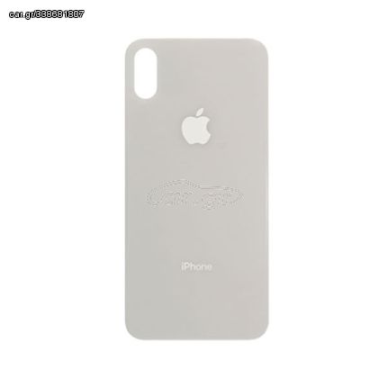 iPhone XS Back Glass big hole Πίσω Καπάκι Λευκό