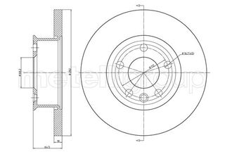ΔΙΣΚ. VW TRANSPORTER IV 1.9D,2.0 (282*18)     FRITECH fri.tech. BD0221