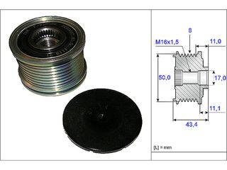 INA 535 0108 10 Ελεύθερη περιστροφή γεννήτριας A629 150 0060