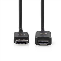 Καλώδιο NEDIS DisplayPort αρσ. σε HDMI αρσ. με μήκος 1.80m σε μαύρο χρώμα