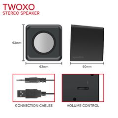 Speedlink - TWOXO Stereo Speakers, black-thumb-2