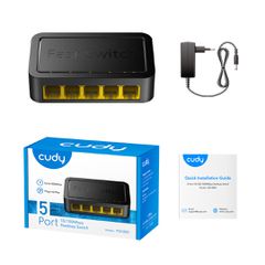 Cudy FS105D network switch Fast Ethernet (10/100) Black-thumb-3