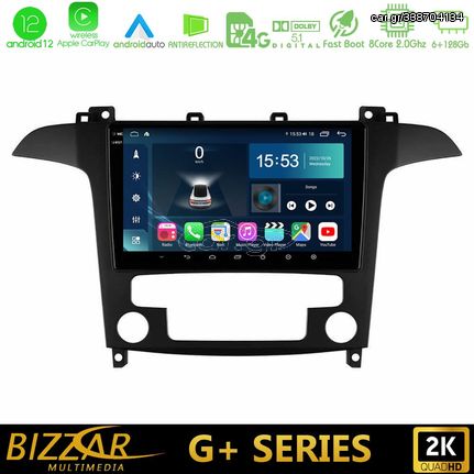 Bizzar G+ Series Ford S-Max 2006-2012 8core Android12 6+128GB Navigation Multimedia Tablet 9"