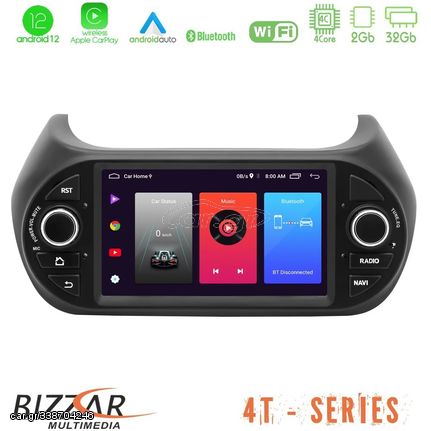 Bizzar OEM Fiat Fiorino/Citroen Nemo/Peugeot Bipper 4core Android12 2+32GB Navigation Multimedia Deckless 7" με Carplay/AndroidAuto