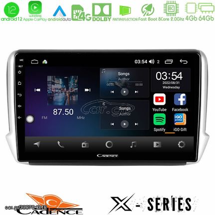 Cadence X Series Peugeot 208/2008 8core Android12 4+64GB Navigation Multimedia Tablet 10"