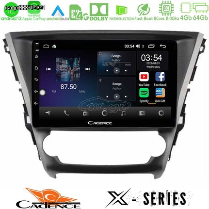 Cadence X Series Toyota Avensis 2015-2018 8core Android12 4+64GB Navigation Multimedia Tablet 9"