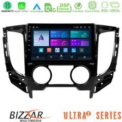 Bizzar Ultra Series Mitsubishi L200 2016-> & Fiat Fullback (Manual A/C) 8core Android13 8+128GB Navigation Multimedia Tablet 9"